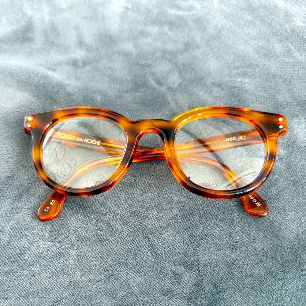 Robert La Roche handmade glasses frames. Hand polished. (Prescription lenses).